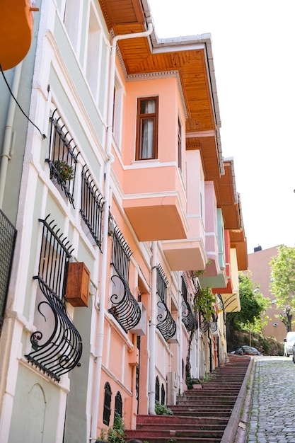 Oud gebouw in Balat District Istanbul