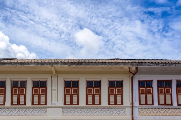 Oud gebouw Sino Portugese stijl in Phuket