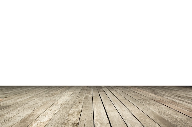 oud hout of houten tafelhoek op wit inclusief uitknippad