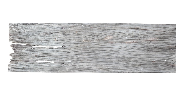 Oud houten bord geïsoleerd op een witte achtergrond