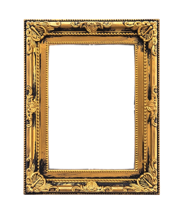 Foto oud houten frame