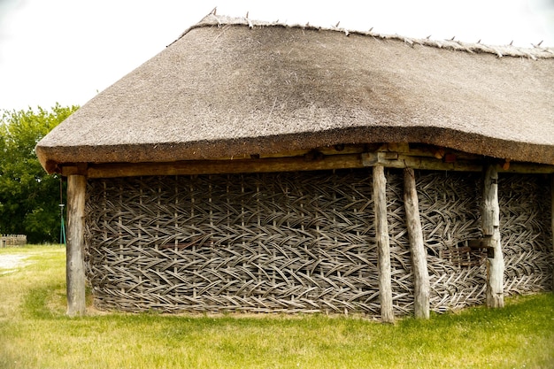 Oud houten huis. Europese architectuur