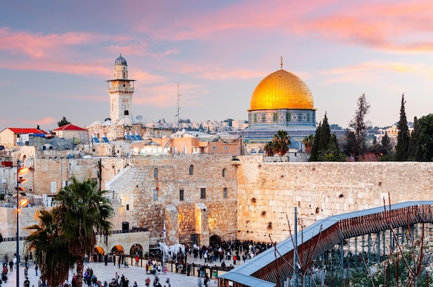Oud Jeruzalem Israël in de schemering
