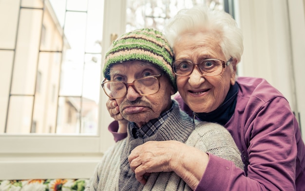 Foto oud koppel portret