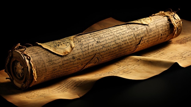 Oud manuscript van een rol