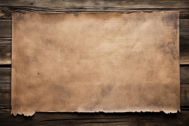 Oud papier op houten achtergrond wild west concept ruimte voor het schrijven van generatieve AI