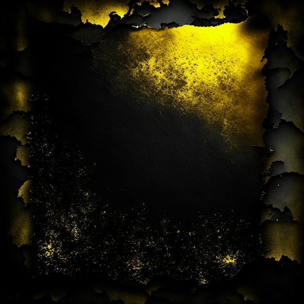 Foto oud papier textuur zwart en ruwweg goud geschilderde achtergrond
