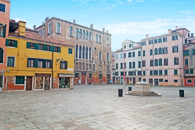 Oud plein in Venetië, Italië