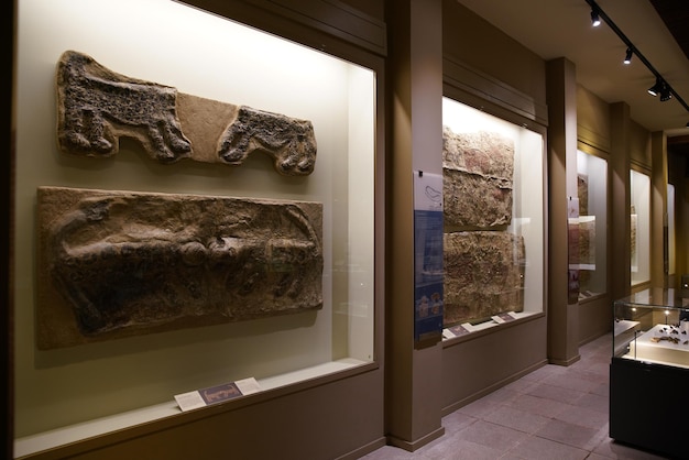 Oud reliëf in het Museum van Anatolische beschavingen Ankara Turkije