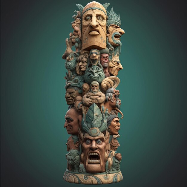 Foto oud totem