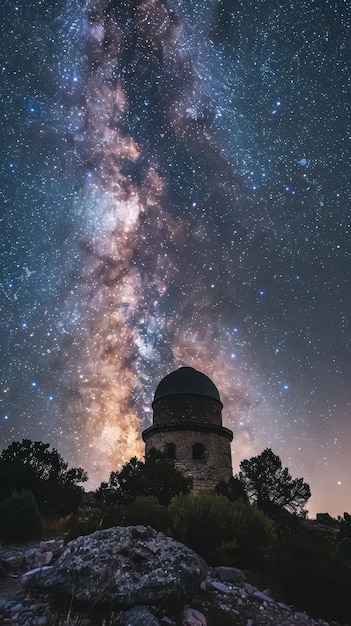 Oude astronomische observatorium sterren kijken door de lens van de geschiedenis