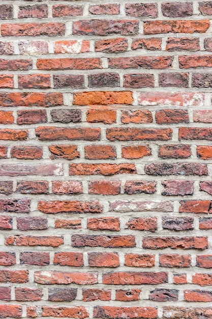 Oude baksteen rood oranje muur