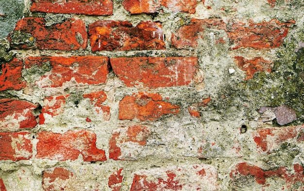 Oude bakstenen muur Achtergrond