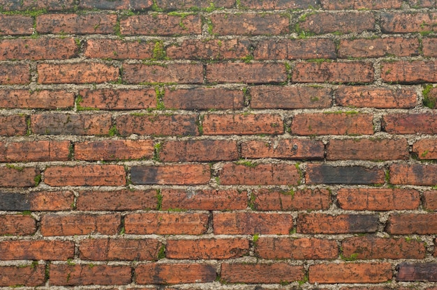 Oude bakstenen muur voor achtergrond