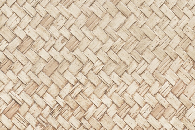 Oude bamboe weefpatroon geweven rotan mat textuur achtergrond