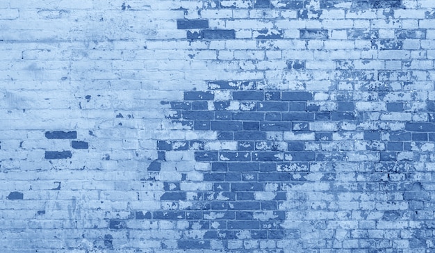 Oude blauwe bakstenen muur achtergrond