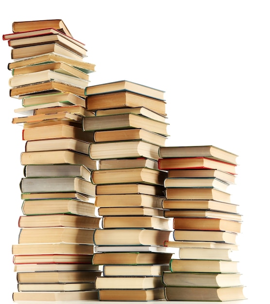 Oude boeken geïsoleerd op wit