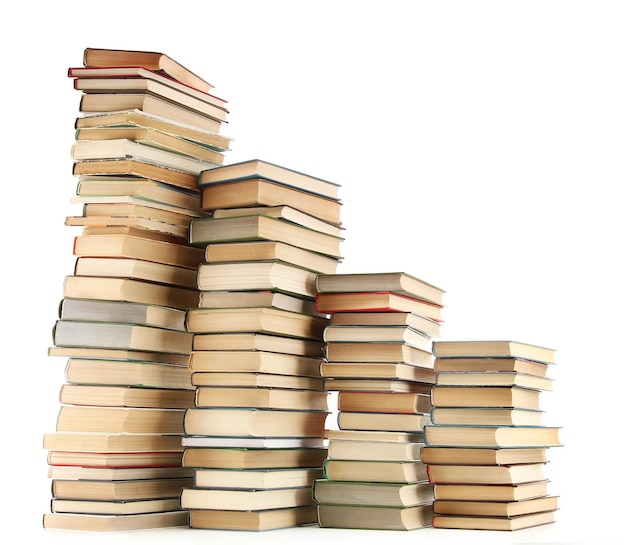 Oude boeken geïsoleerd op wit