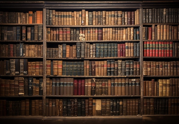 Oude boeken op een houten plank