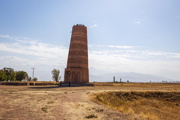 Foto oude burana toren uitzicht kirgizië