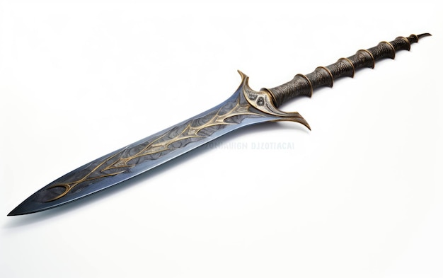 Oude Claymore Blade op witte achtergrond