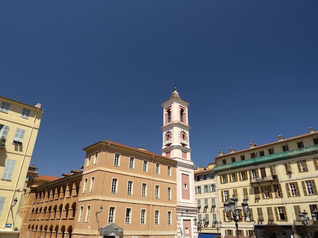 Oude de stadsgebouwen van Nice Frankrijk