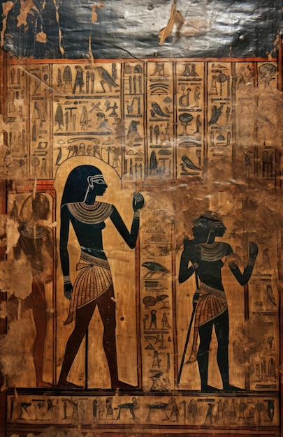 Oude Egyptische papyrus stijl Generatieve AI