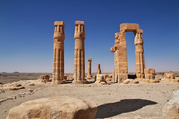 Oude Egyptische tempel van Tutankhamun in Nubia