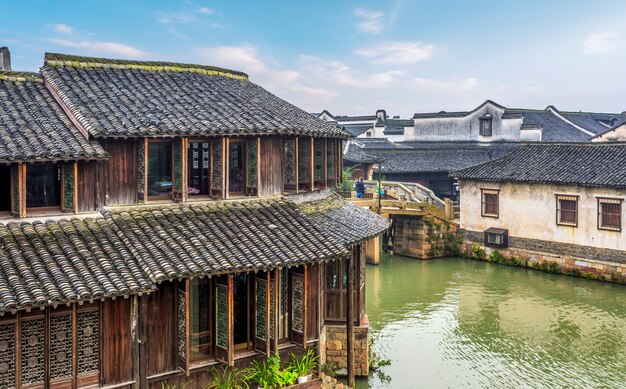 Oude gebouw huizen in Wuzhen China