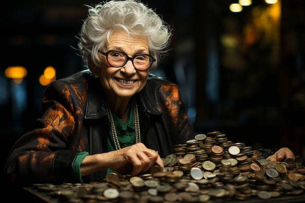 Oude gekke grappige vrouwen met veel geld.
