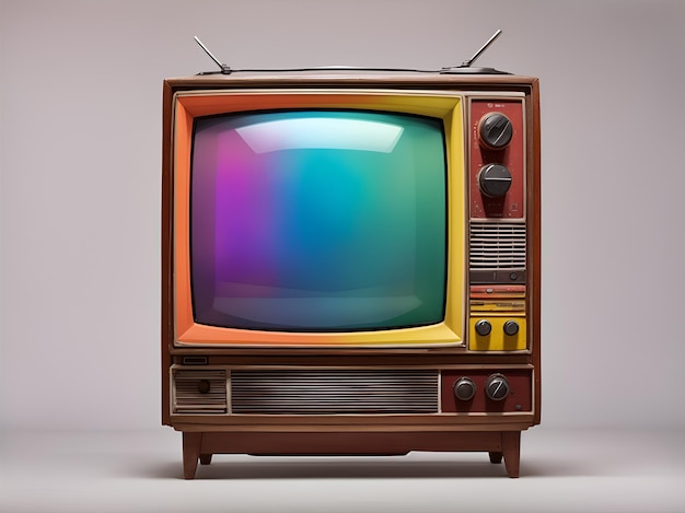 Oude gekleurde tv.
