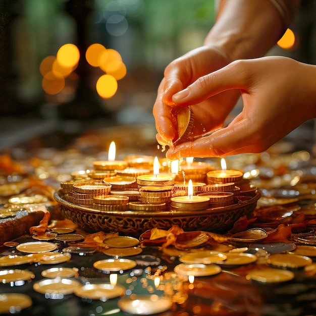 Oude gouden munten Sieraden op de tafel