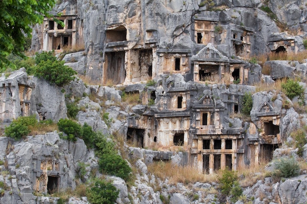 Oude graven in Myra, Turkije