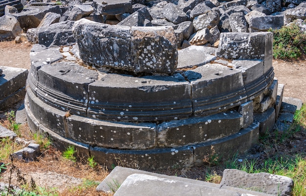 Oude Griekse stad Priene aan de westkust van Turkije