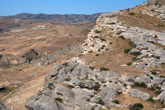 Foto oude grotstad uplistsikhe panoramafoto georgië