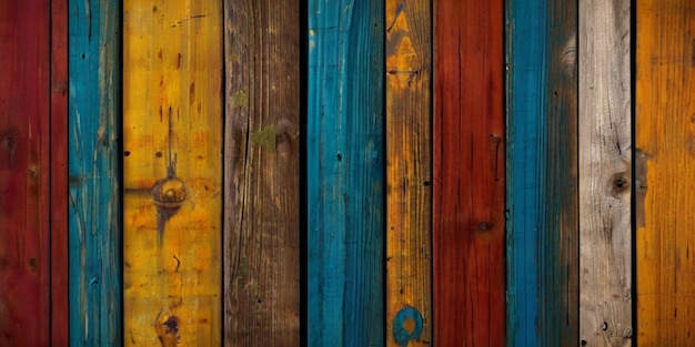 Oude grungy kleurrijke houten achtergrond