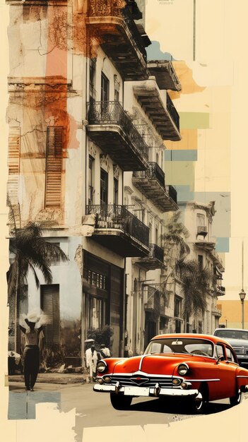 oude havana HD 8K Vector illustratie behang