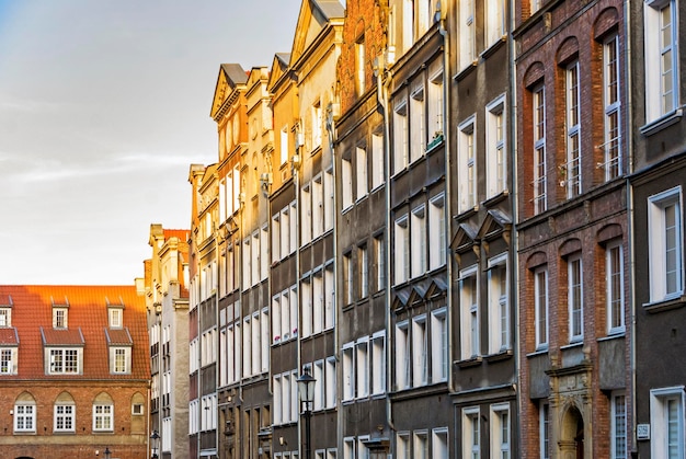 Oude historische gevel architectuur in Gdansk