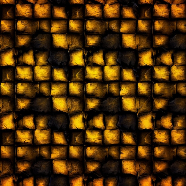 Oude honingraat textuur zwarte gele achtergrond AI gegenereerde afbeelding
