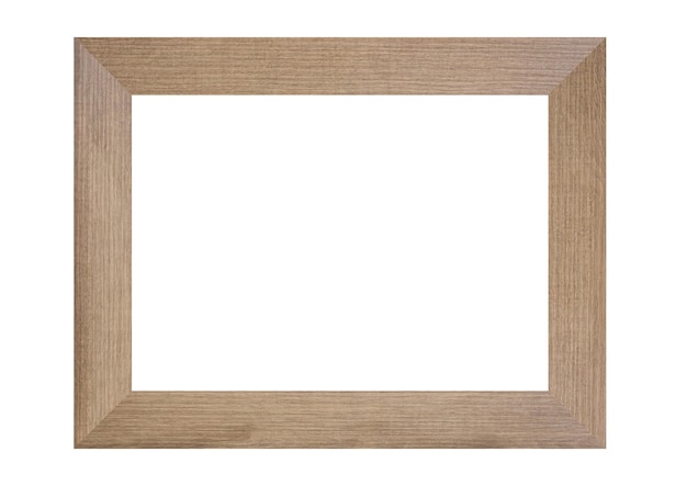 Oude houten frame afbeelding geïsoleerd op een witte achtergrond