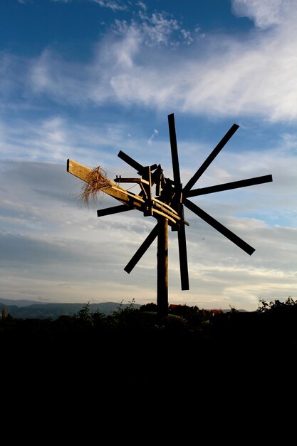 Oude houten windmolen