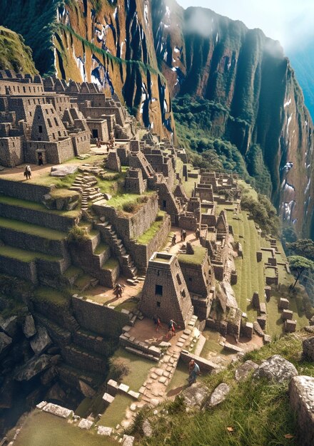 oude Inca-ruïne van machu picchu