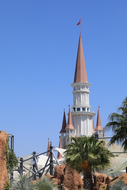 oude kasteeltoren in de zomer