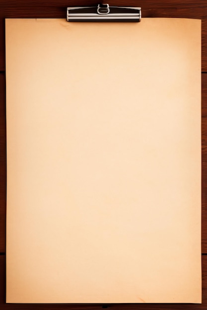 Oude klembord met verweerde platen en gele pagina's