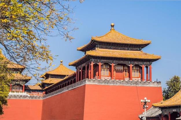 Oude koninklijke paleizen van de Verboden Stad in Peking China