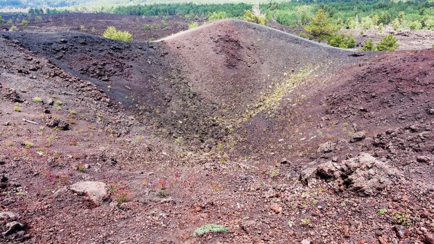 Oude krater van de Etna op Sicilië