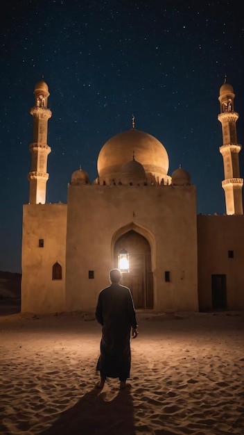 oude moskee in de woestijn