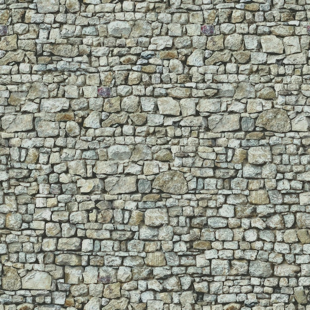 Oude muurstenen textuur en achtergrond met rustieke tegels