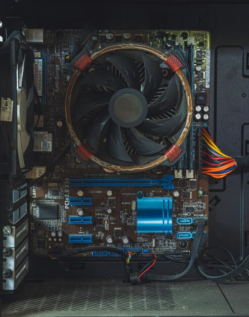 oude pc-mainboard en -componenten