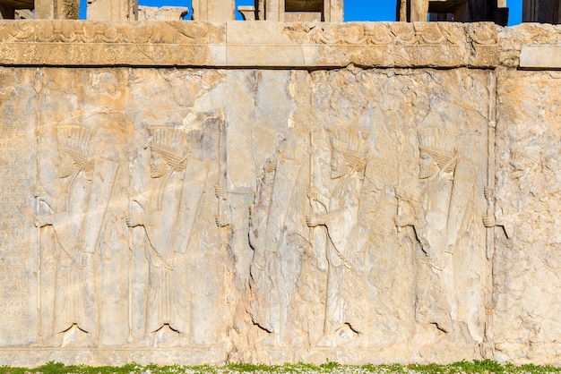 Oude Perzische gravure in Persepolis - Iran